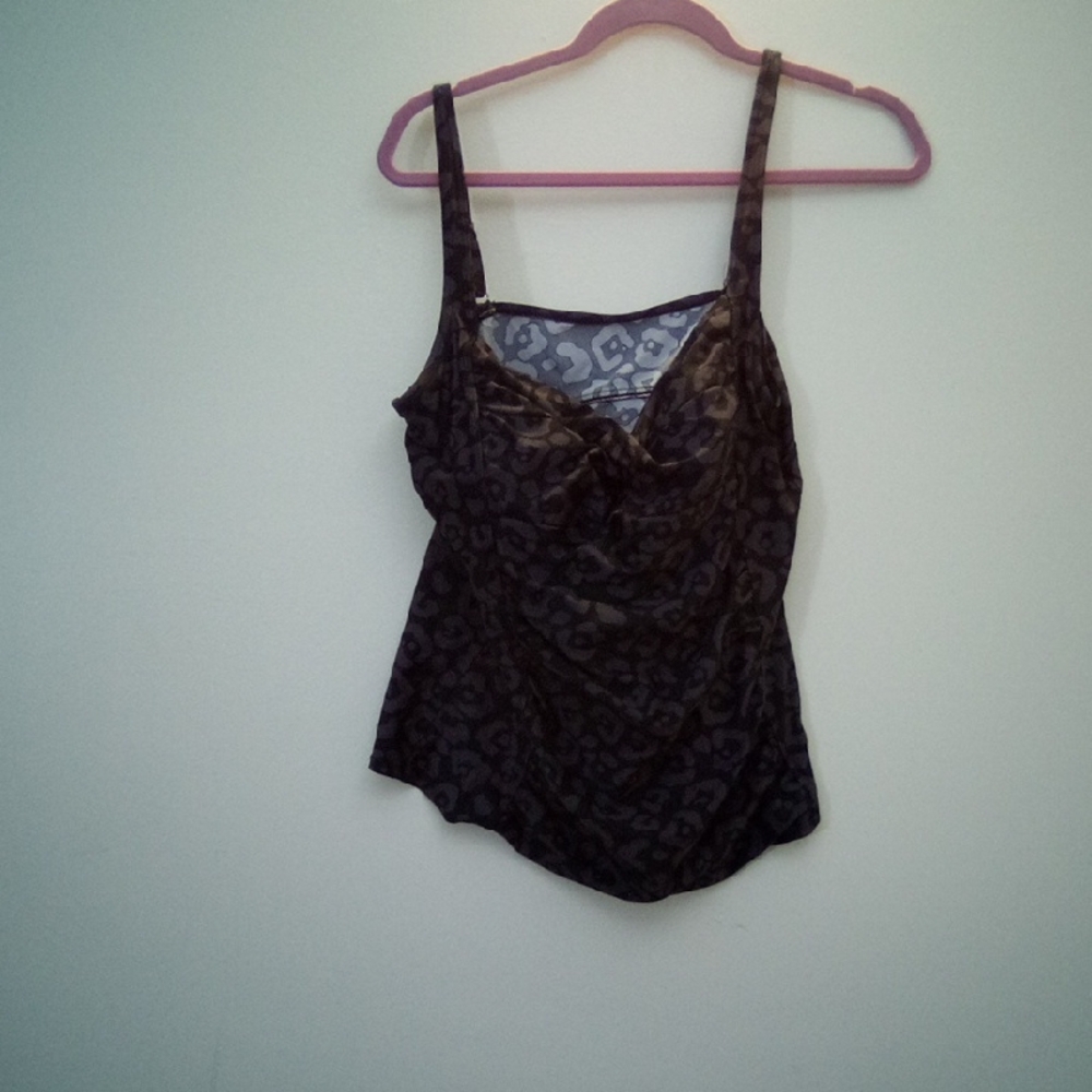 MERONA  Leopard Print BIKINI Tank Top SIZE XL